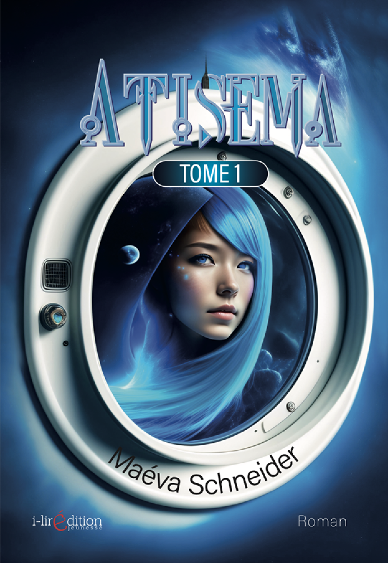 Couverture du roman de science-fiction Atisema, écrit par Maéva Schneider